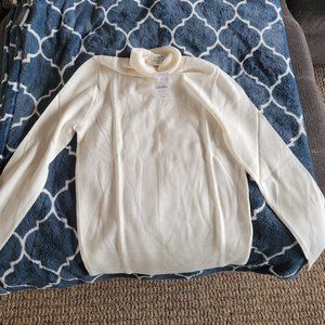 Ivory turtleneck sweater